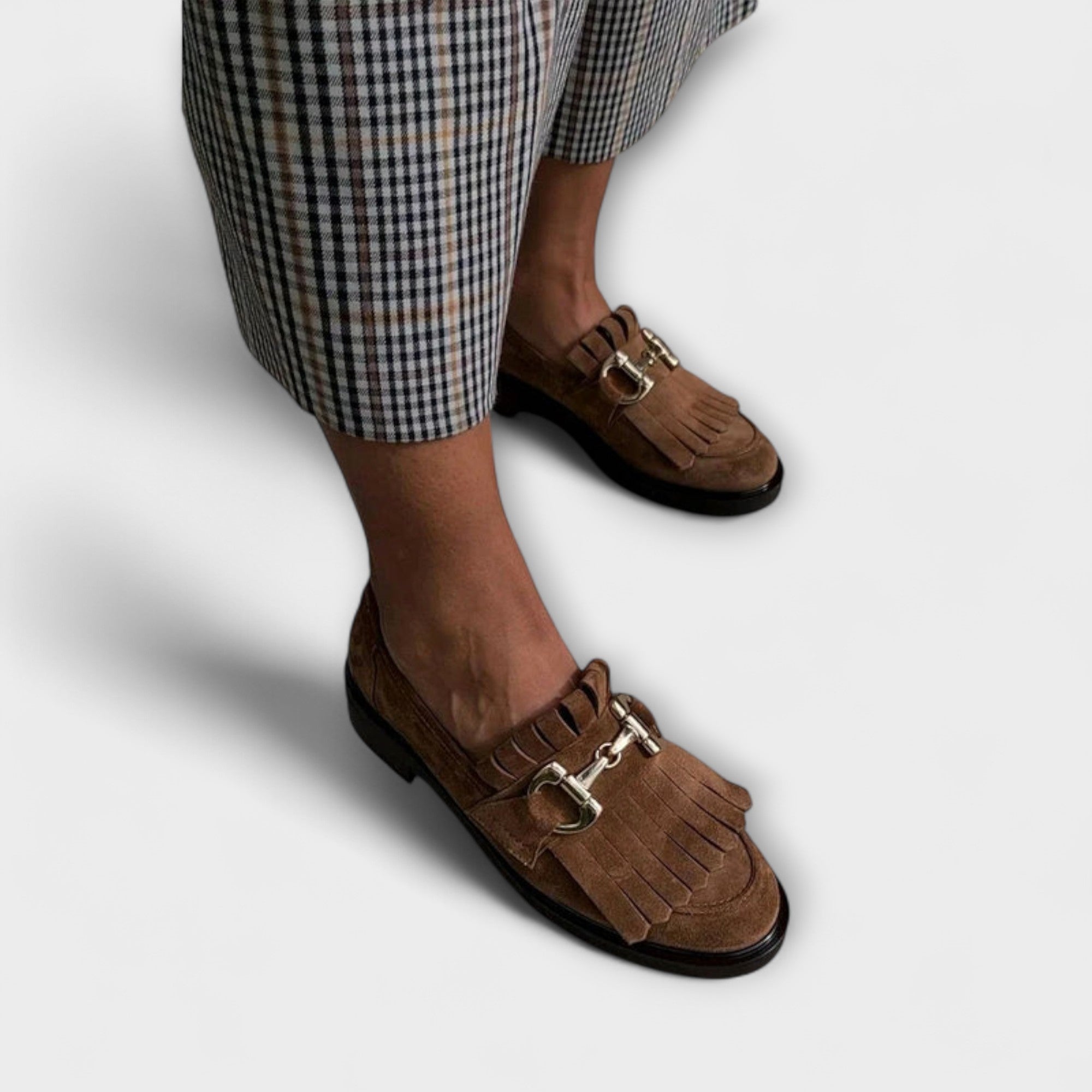 Women’s Fringe Buckle Loafers