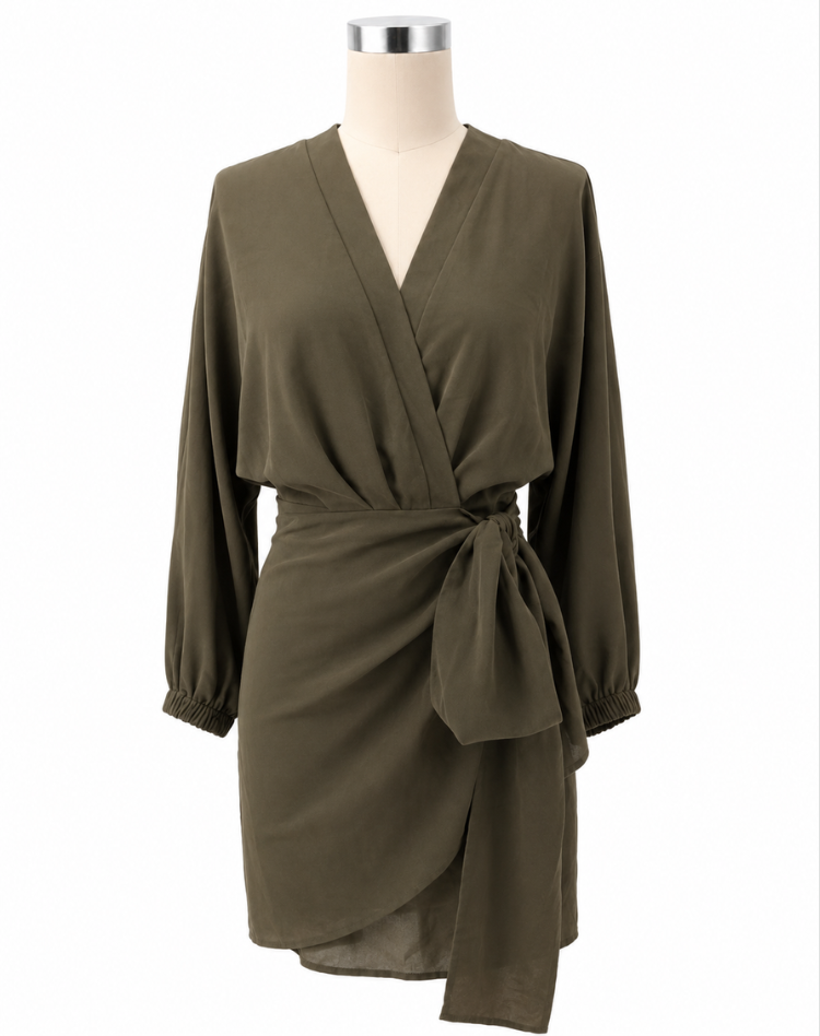 Leinenmisch-Kimono für Damen mit Taillengürtel für entspannte Alltags-Eleganz