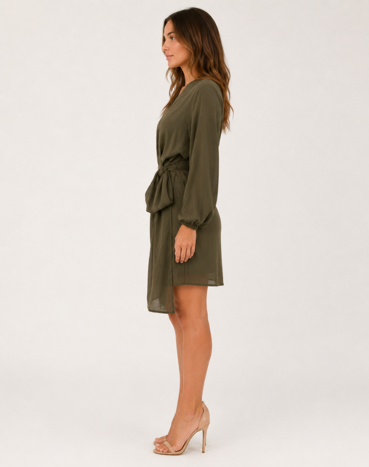 Leinenmisch-Kimono für Damen mit Taillengürtel für entspannte Alltags-Eleganz