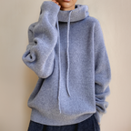 Maglione da donna in maglia con collo alto e avvolgente, caldo e confortevole