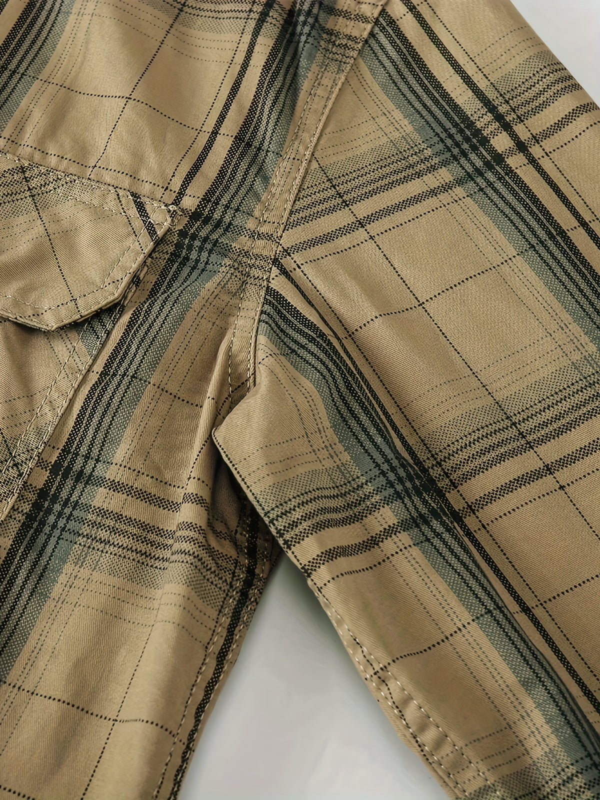 Camisa de cuadros para hombre con botones