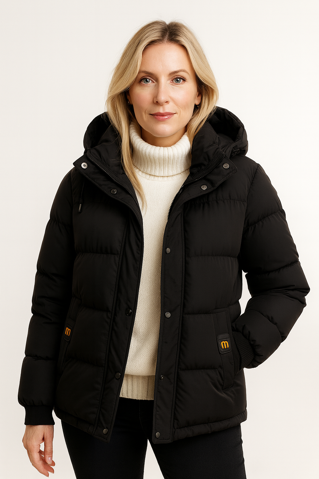 Damen-Winterjacke mit Kapuze und Stepppolsterung