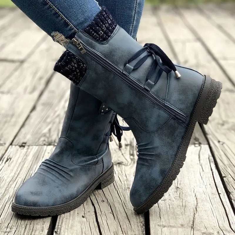 Bottines pour femmes à col en maille