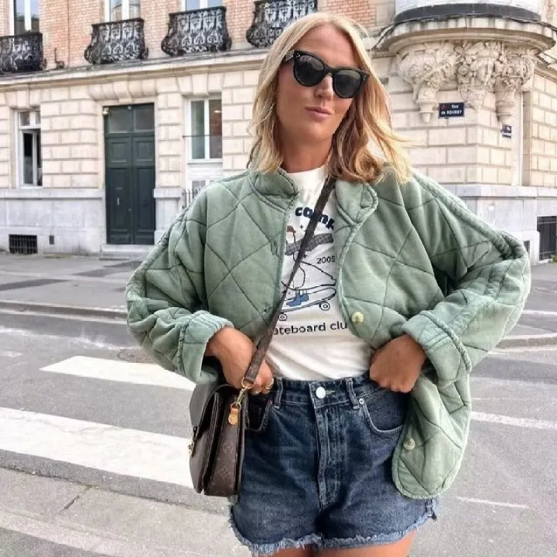 Giacca trapuntata oversize da donna
