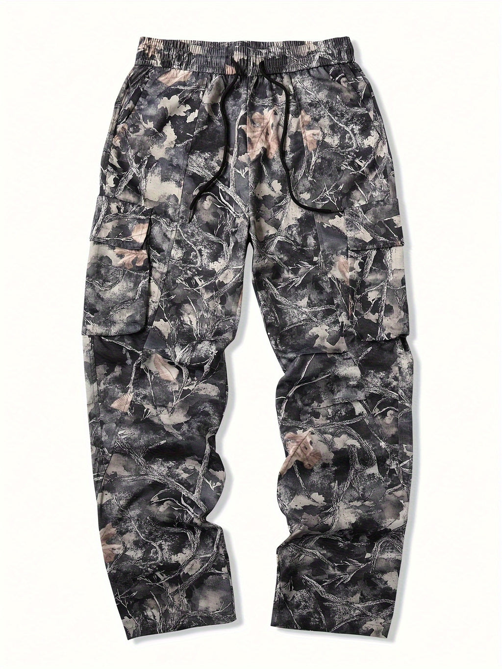 Mænds camouflage-cargobukser med joggerpasform