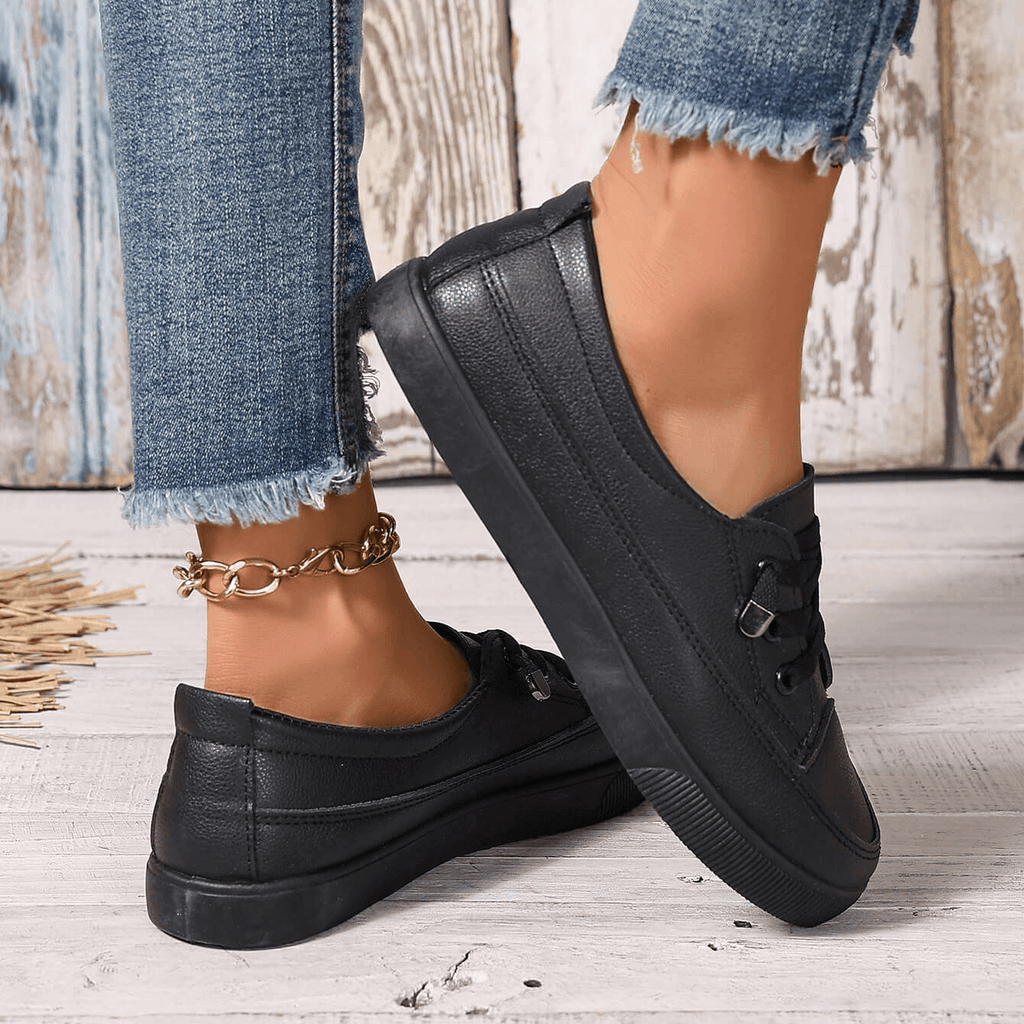Damen Klassische Schnür-Sneaker mit niedrigem Schaft