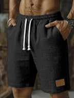 Men's Textured Drawstring Lounge Shorts