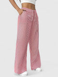 Women's Striped Wide Leg Trousers