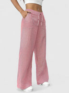 Women's Striped Wide Leg Trousers