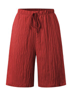 Damen Bermudashorts mit weitem Bein und lockerem Tunnelzug