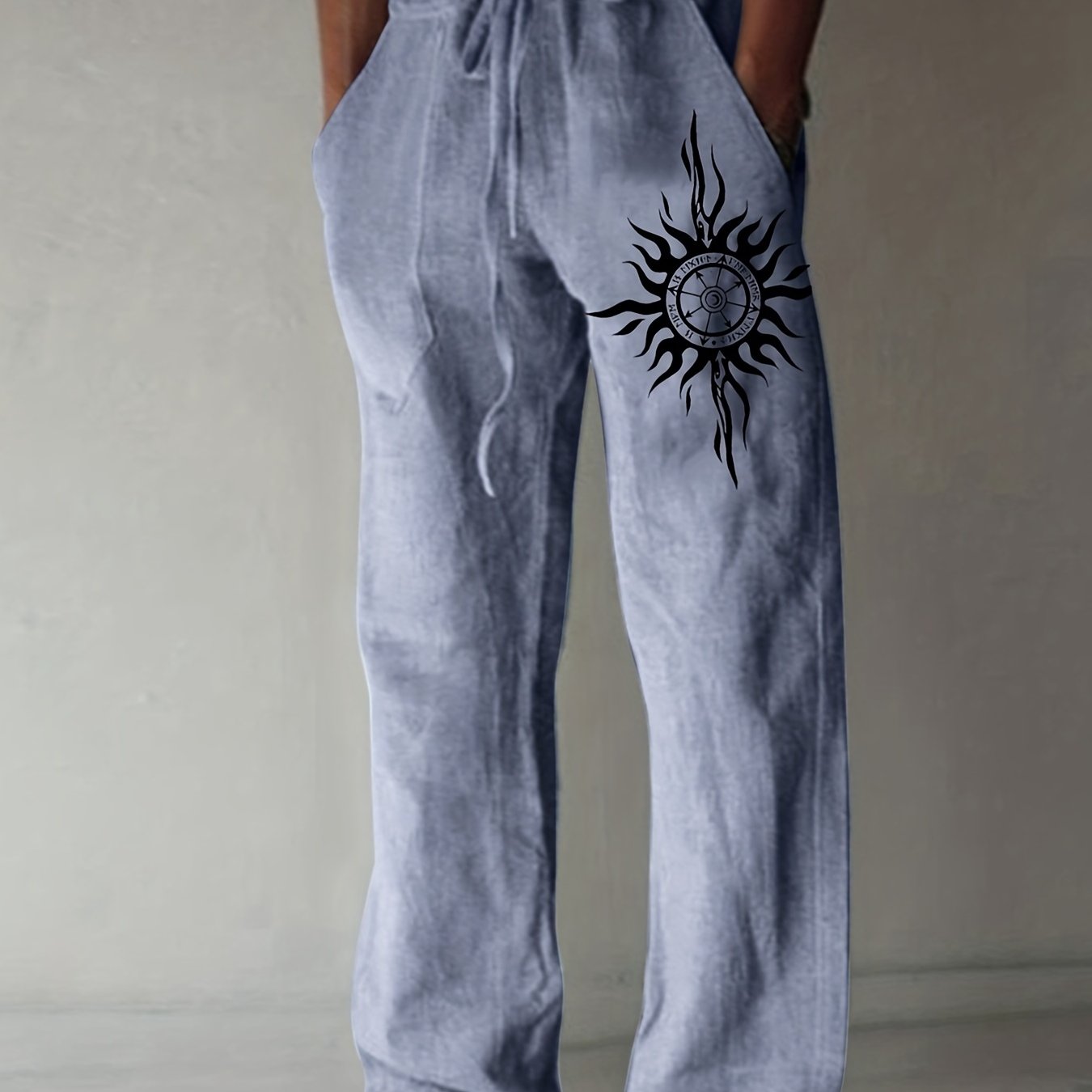 Herren-Relaxhose mit Grafik und Kordelzug