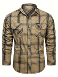 Camisa de cuadros para hombre con botones