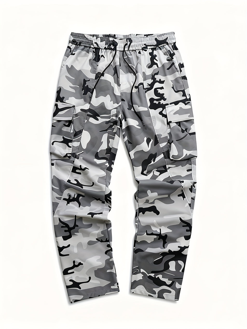 Mænds camouflage-cargobukser med joggerpasform