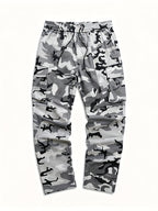 Mænds camouflage-cargobukser med joggerpasform