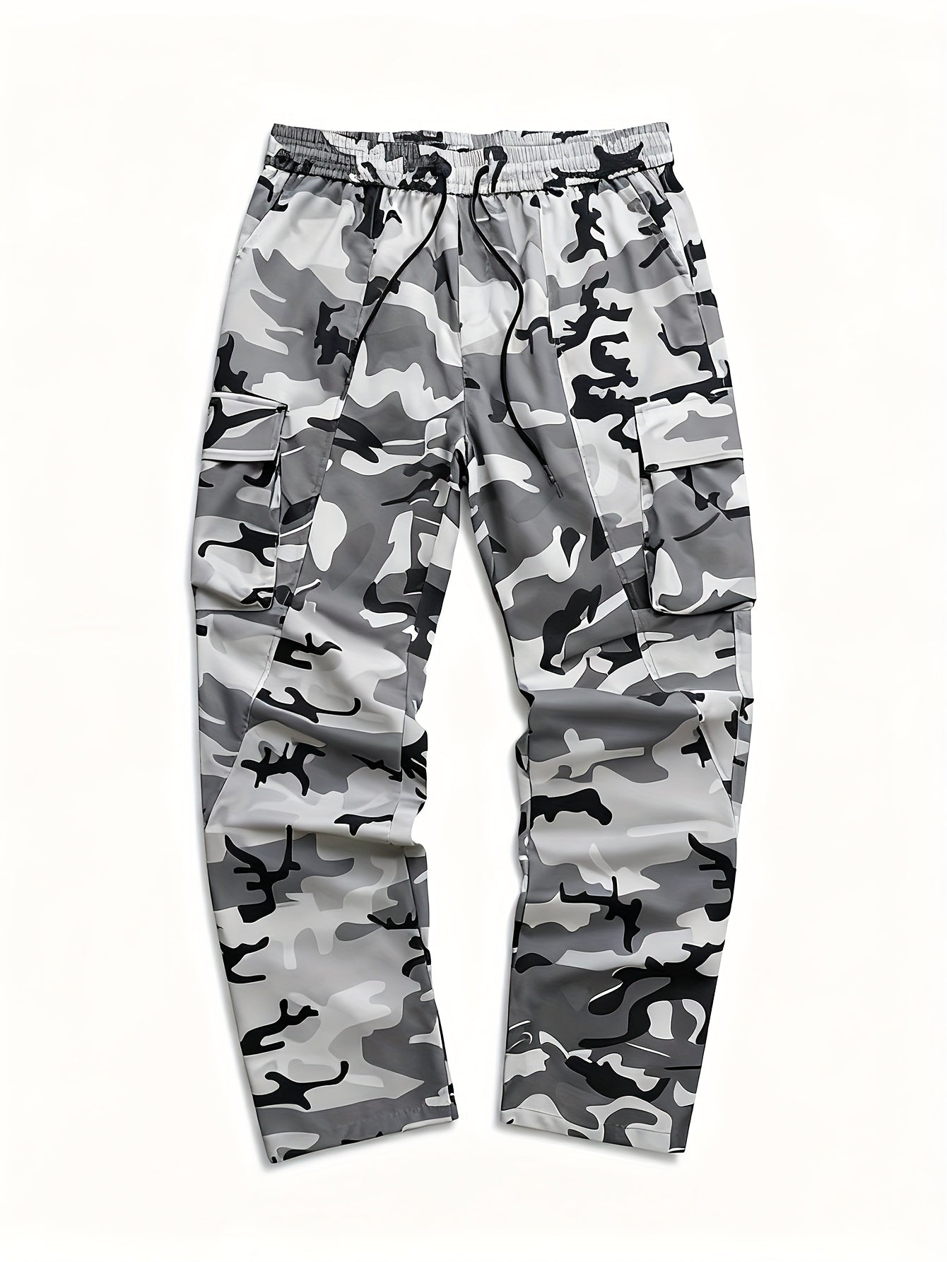 Mænds camouflage-cargobukser med joggerpasform