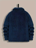 Texturierte Plüsch-Hemdjacke für Herren