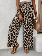 Women’s Striped Wide-Leg Trousers with Relaxed Flowing Fit