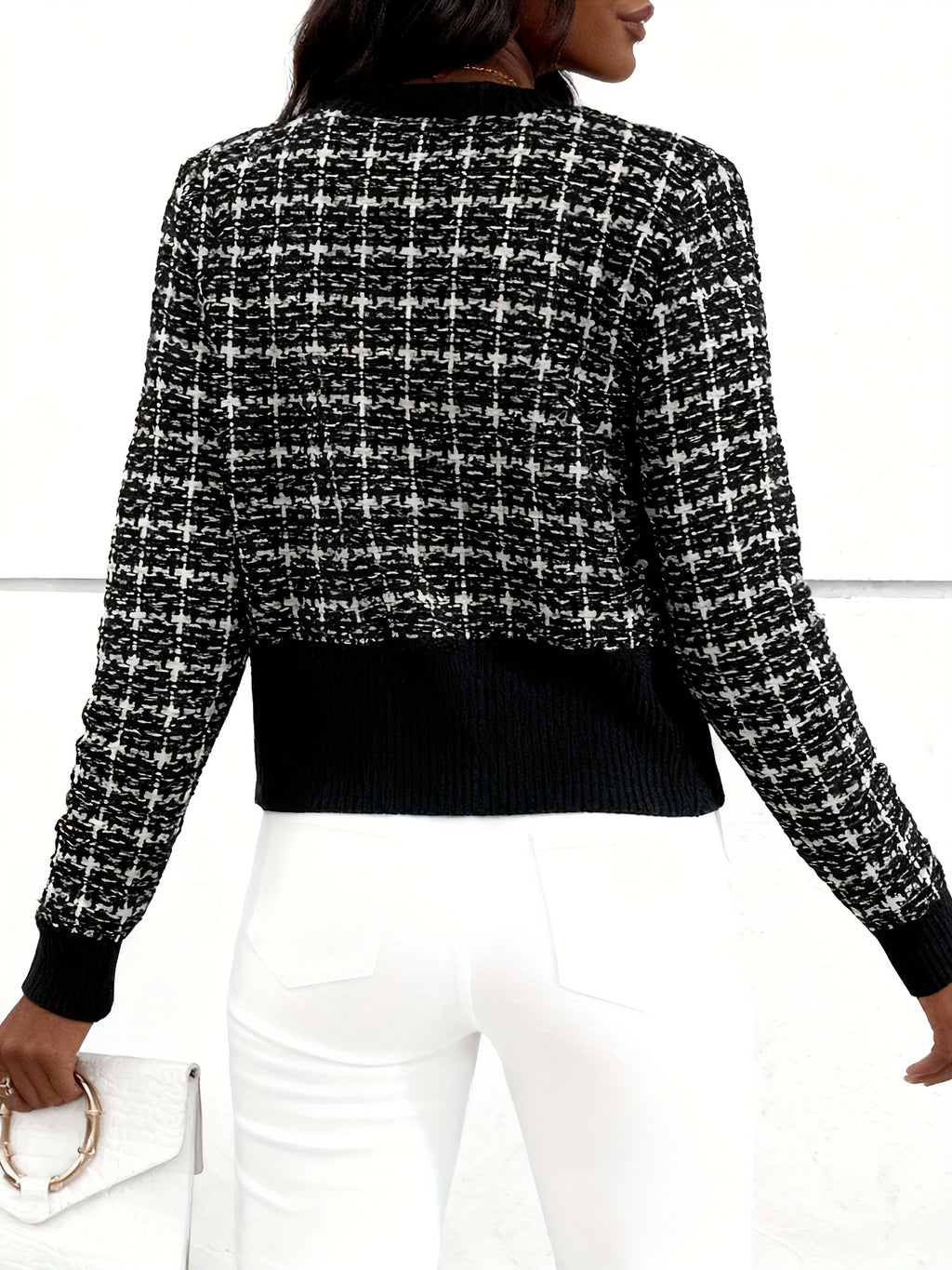Women’s Textured Button-Front Cardigan
