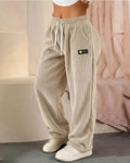 Women’s Corduroy Drawstring Wide Leg Pants