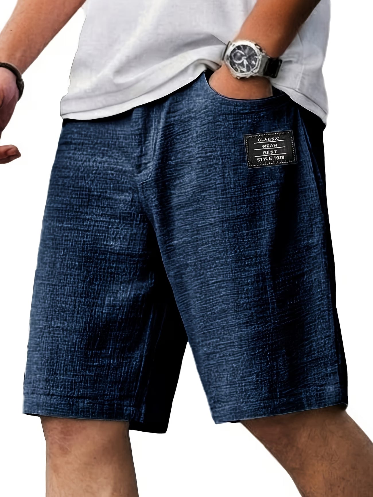 Texturierte Freizeithose für Herren