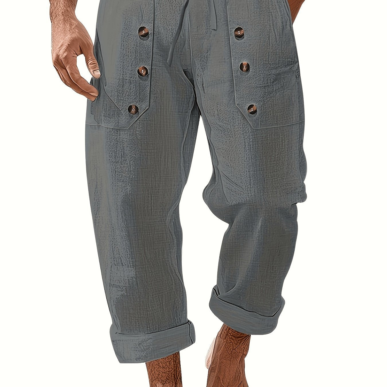 Herren-Hose mit Knopftaschen und Kordelzug