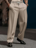 Pantalones de pierna ancha con cordón para hombre