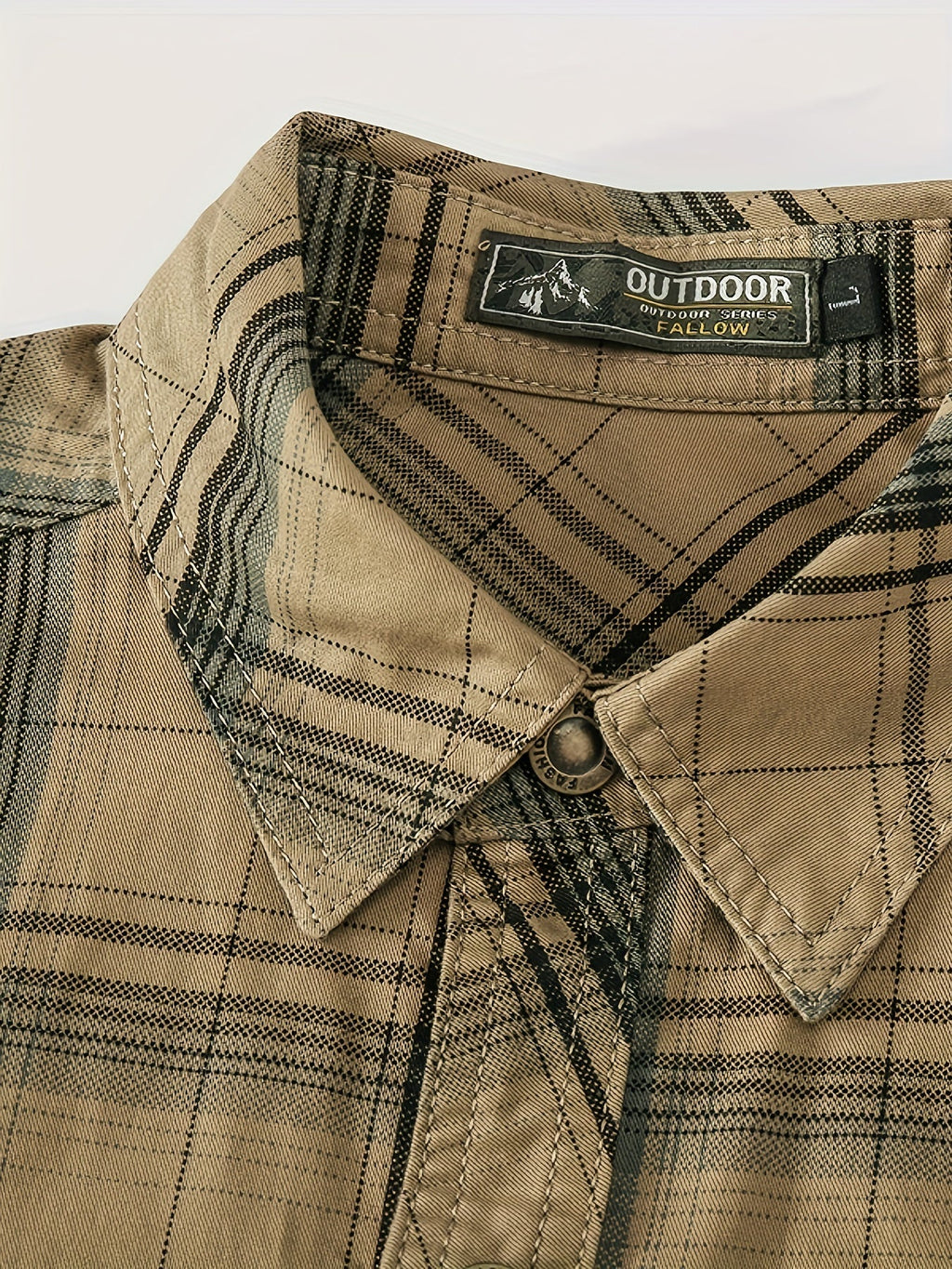 Camisa de cuadros para hombre con botones