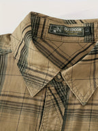 Camisa de cuadros para hombre con botones