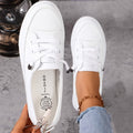 Damen Klassische Schnür-Sneaker mit niedrigem Schaft
