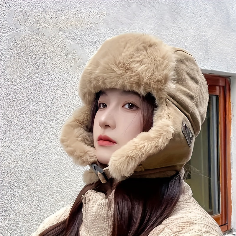 Women’s Faux Fur Trim Winter Trapper Hat