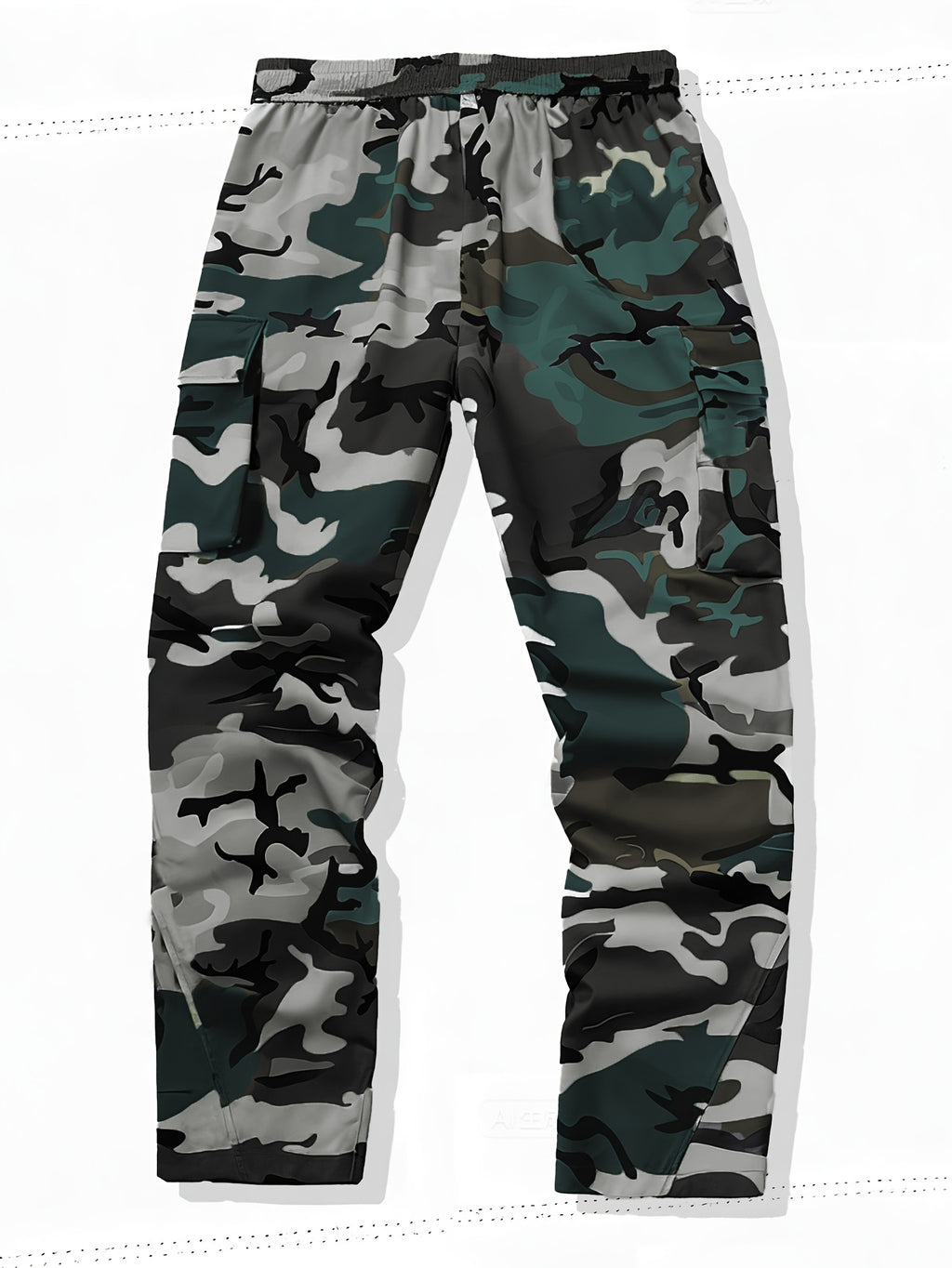 Mænds camouflage-cargobukser med joggerpasform