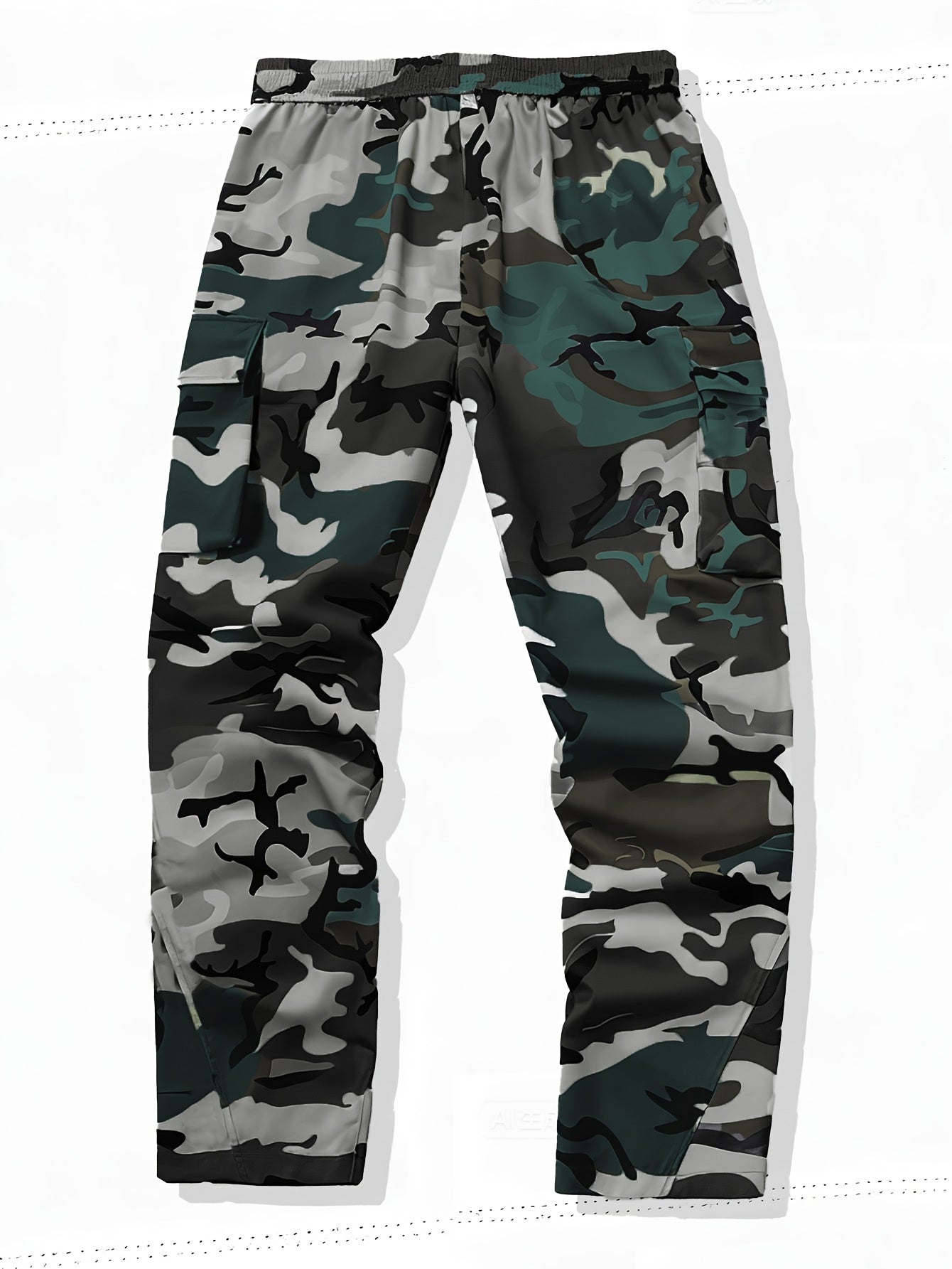 Mænds camouflage-cargobukser med joggerpasform