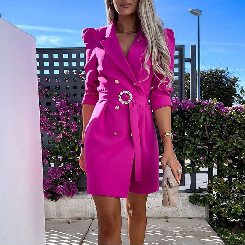 Women’s Belted Blazer Mini Dress