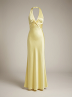 Maxi Jurk Dames Aansluitend Halterhals Elegant Formeel Zomer