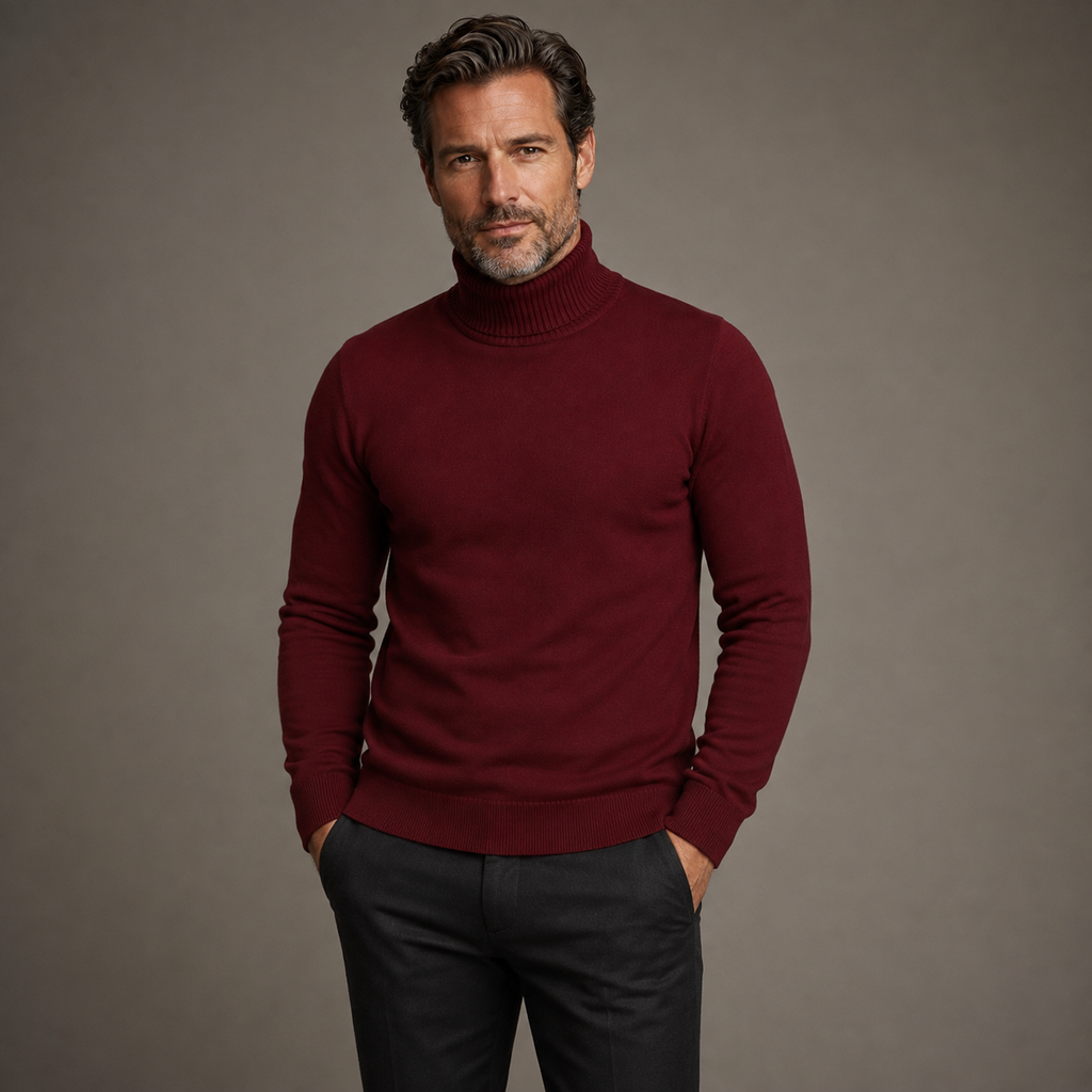 Klassisk rullekravesweater til mænd