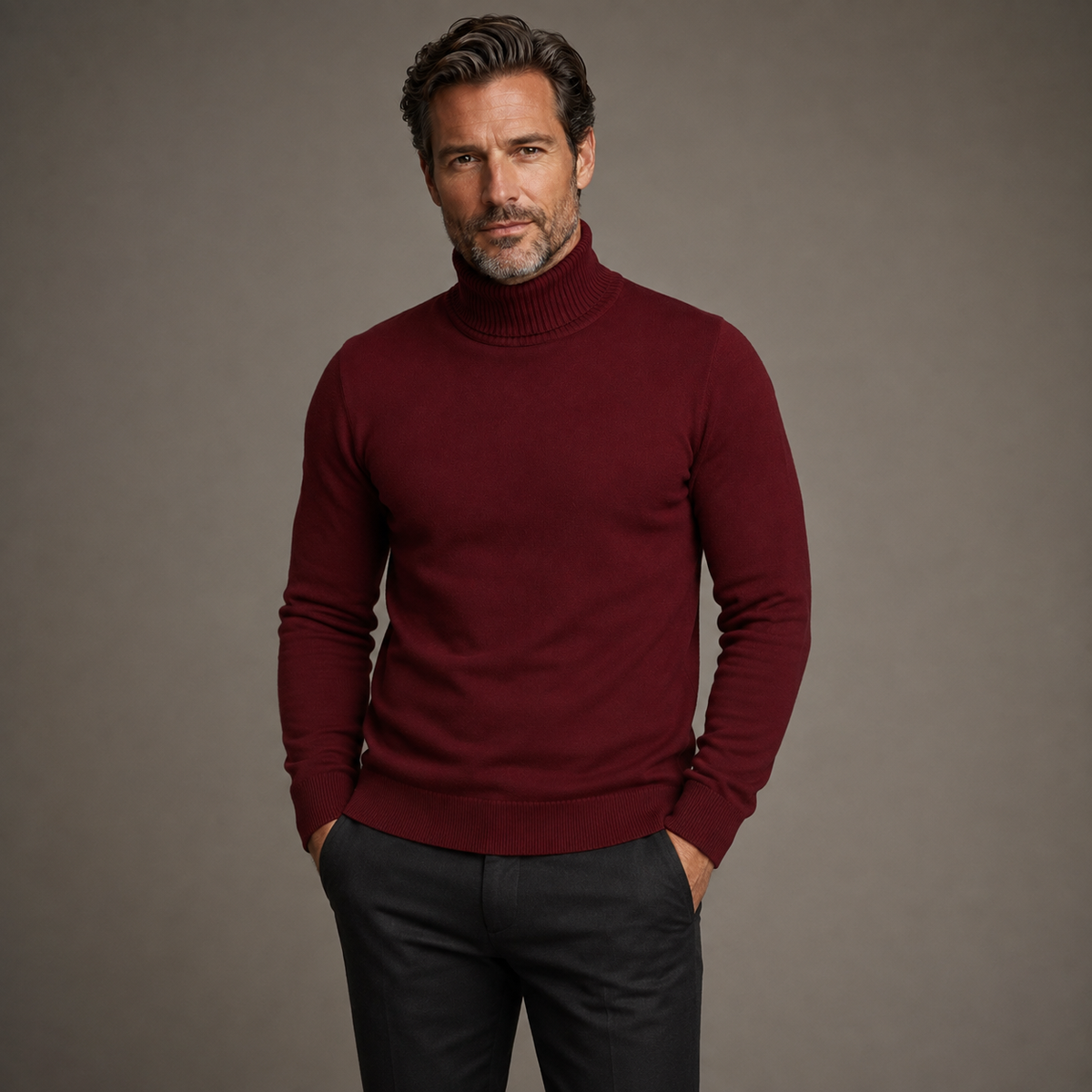 Klassischer Herren-Rollkragenpullover
