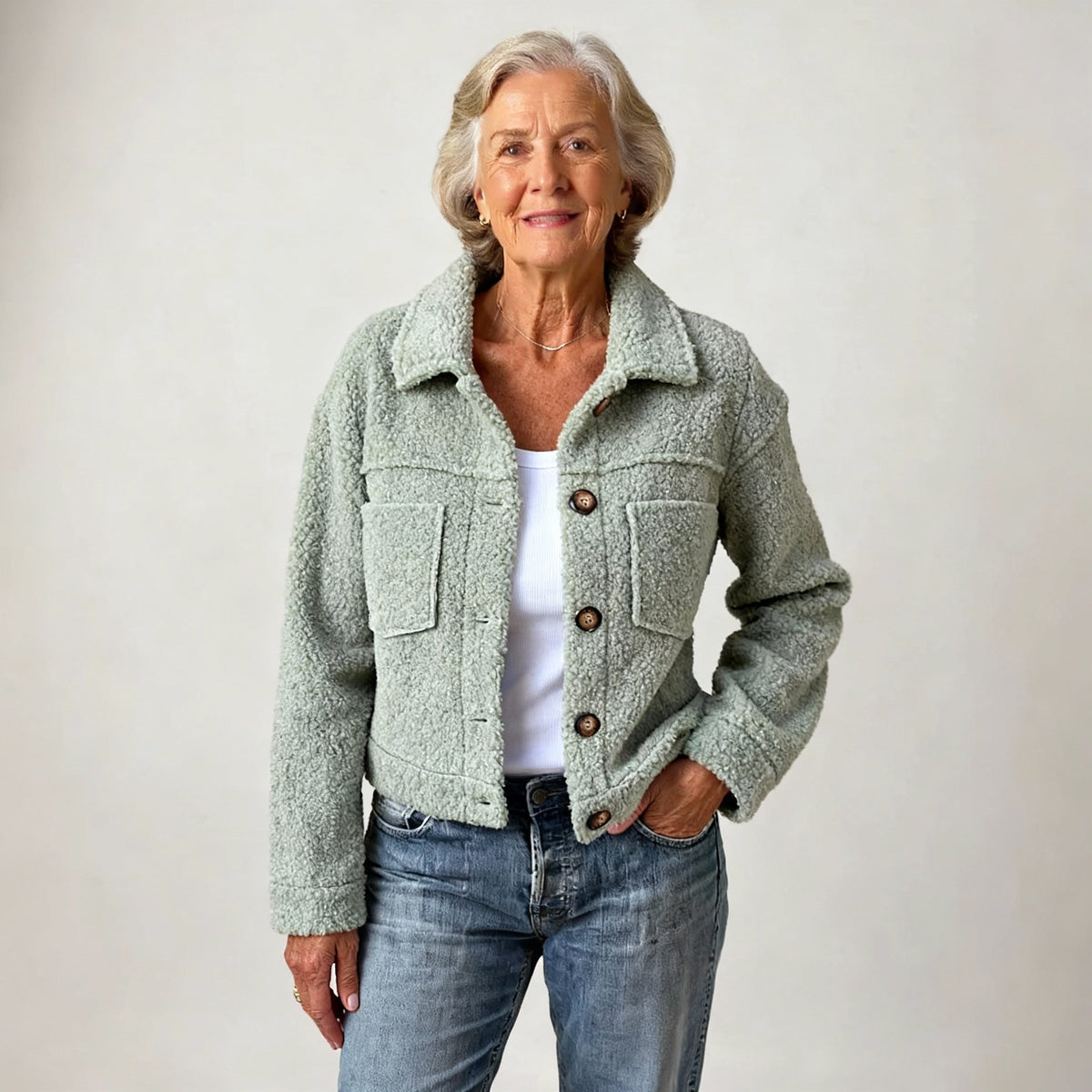 Women's Button-Front Denim Jacket