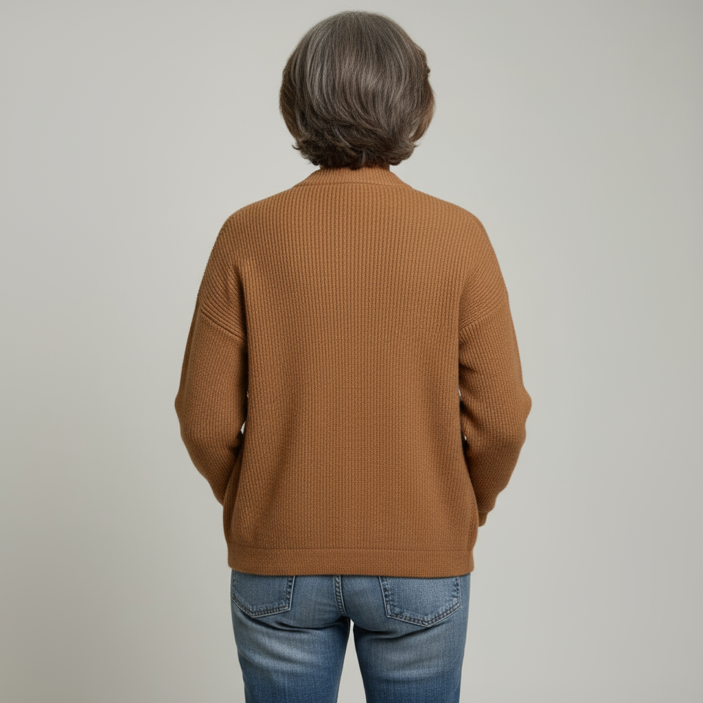 Damen-Freizeitjacke ohne Kragen mit Reißverschluss