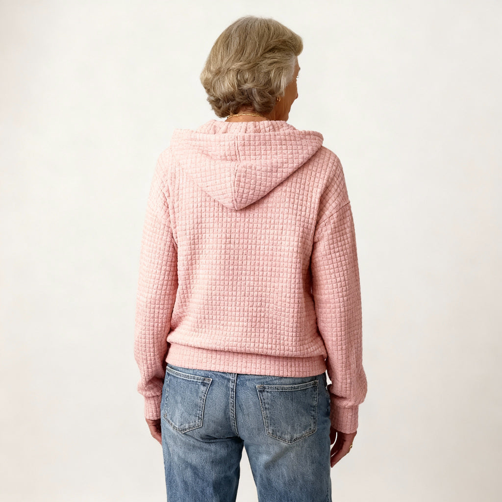 Women's Textured Hooded Zip-Up Jacket