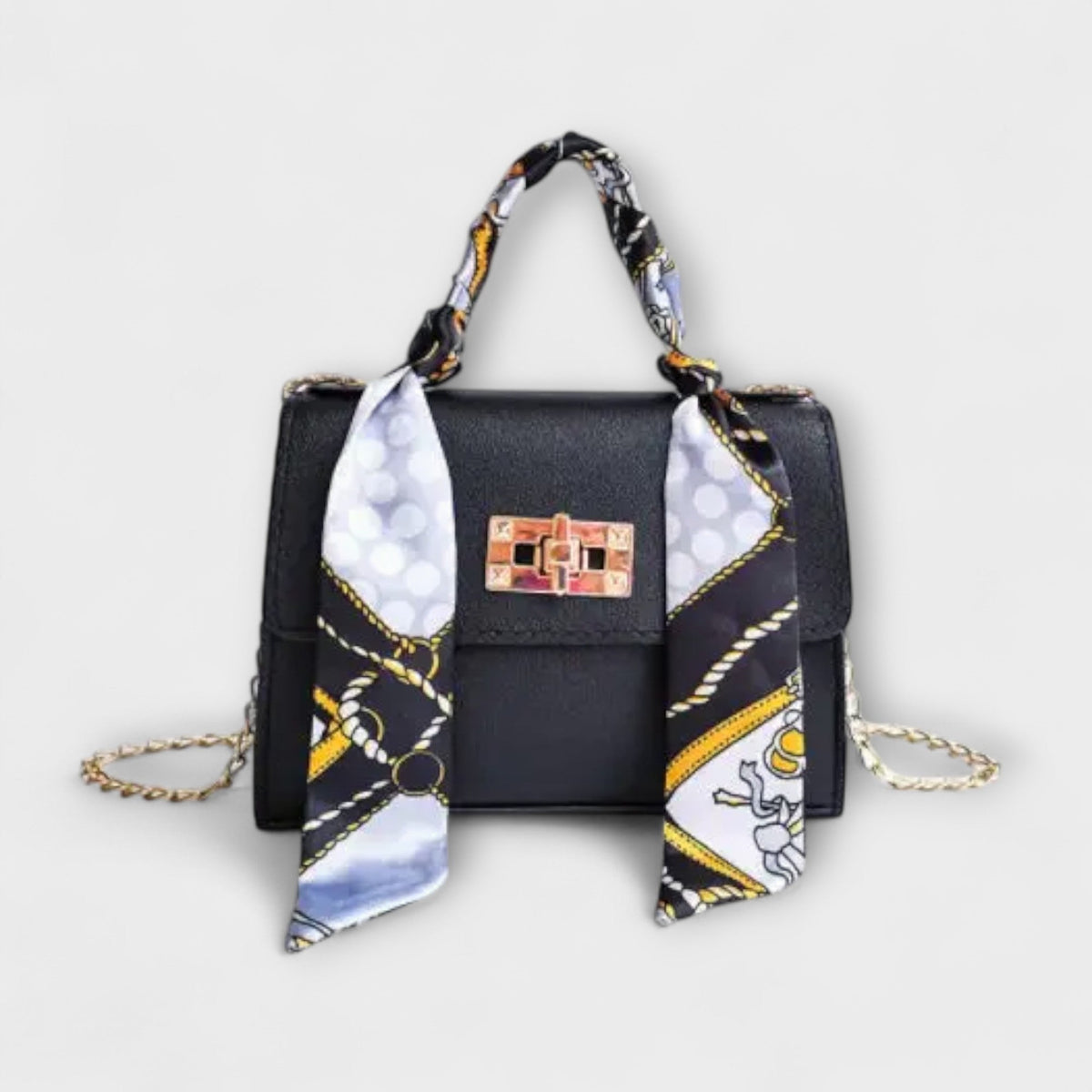 Sac bandoulière pour femme avec poignée foulard