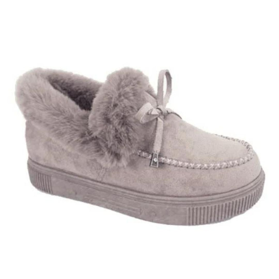 Mocassins pour femmes en fausse fourrure