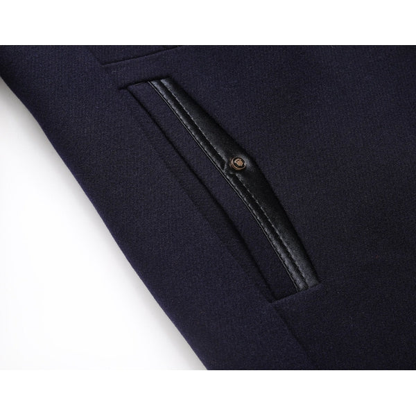 Men’s Stand Collar Long Coat