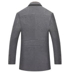 Men’s Stand Collar Long Coat