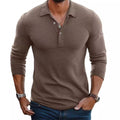 Herenpolo Lange Mouwen Slim Fit Casual