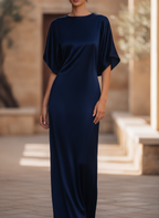 Elegant batwing-maxikjole til kvinder