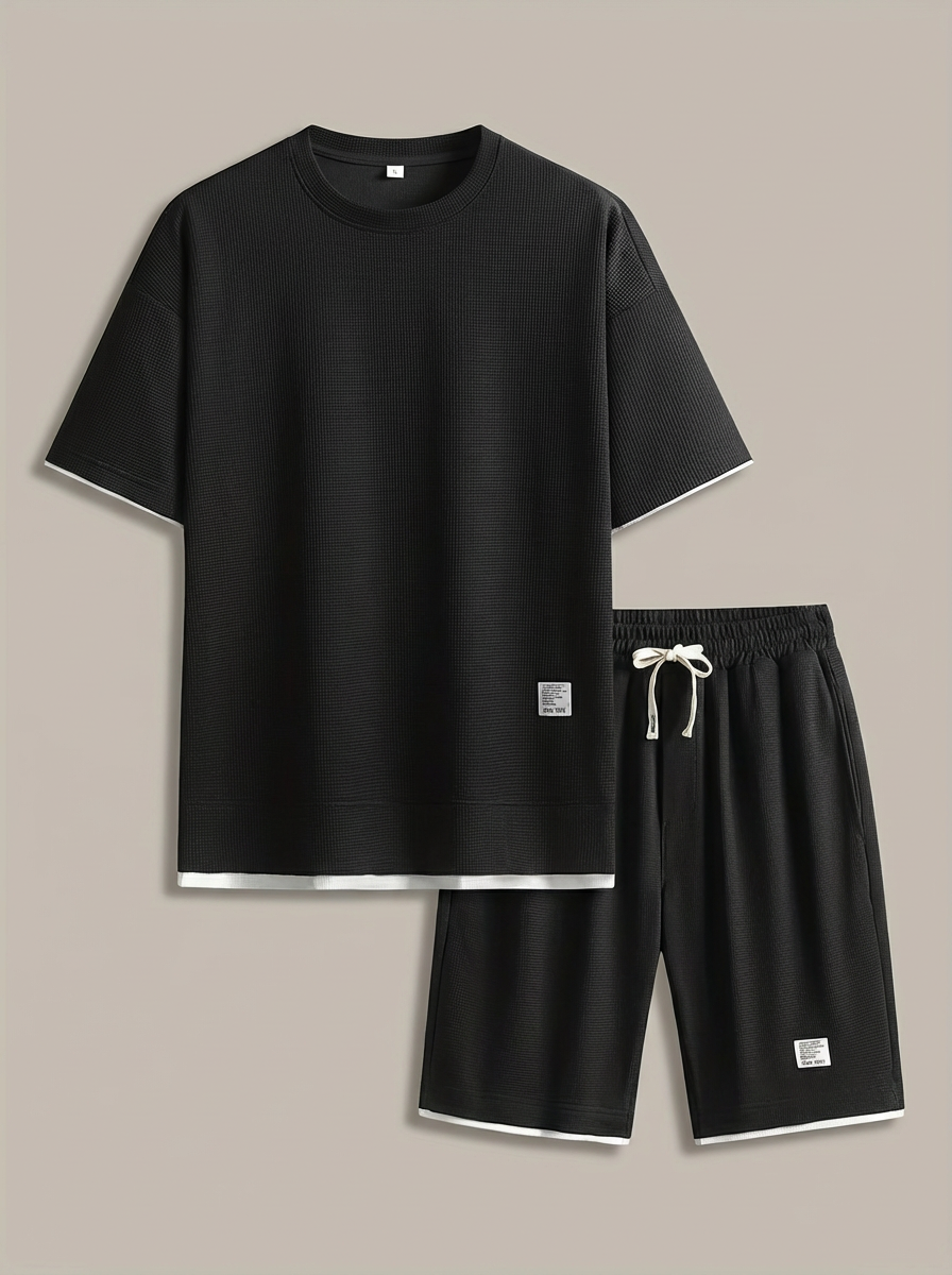 Men’s Contrast Trim T-Shirt Set