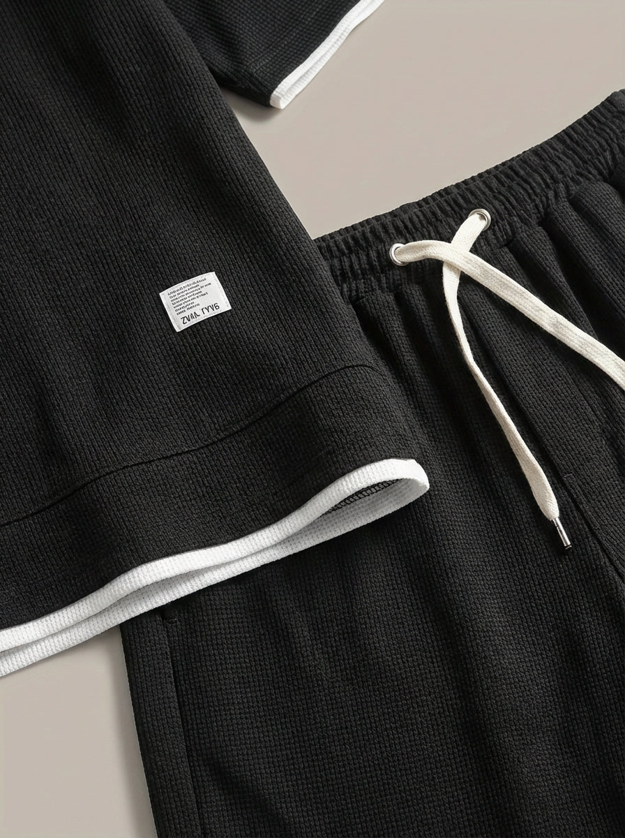 Men’s Contrast Trim T-Shirt Set