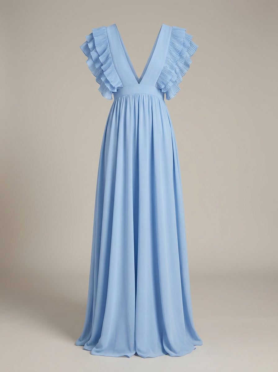 Women’s Ruffle Sleeve Maxi Dress