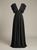 Women’s Ruffle Sleeve Maxi Dress
