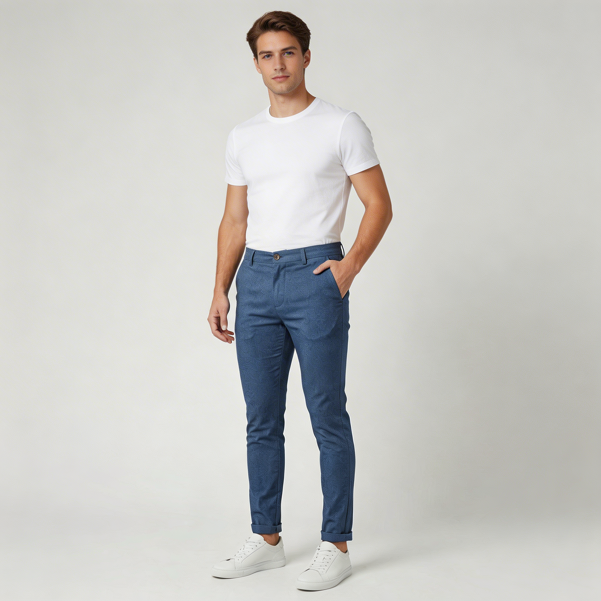 Men’s Tailored Fit Casual Smart Trousers